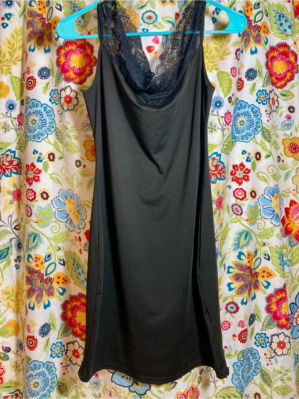 SHEIN Black Lace-Trim Mini Off The Shoulder Dress Size L